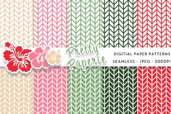 10 Chevron Digital Paper Backgrounds for Modern Design