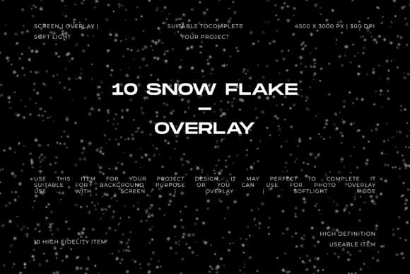 10 Snow Flake Overlay Backgrounds for Winter Magic