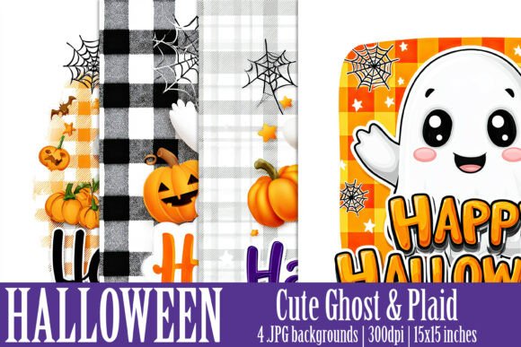 Charming Halloween Cute Ghost Backgrounds for Crafts
