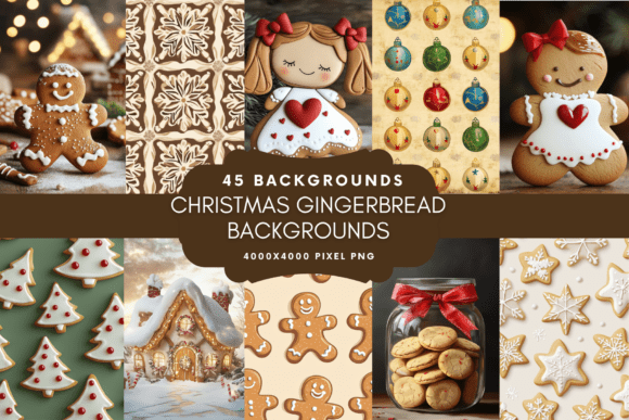 Christmas Gingerbread Backgrounds: Sweet Holiday Design Assets