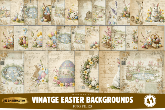 Easter Farm Old Vintage Backgrounds: A Timeless Aesthetic for Modern Design