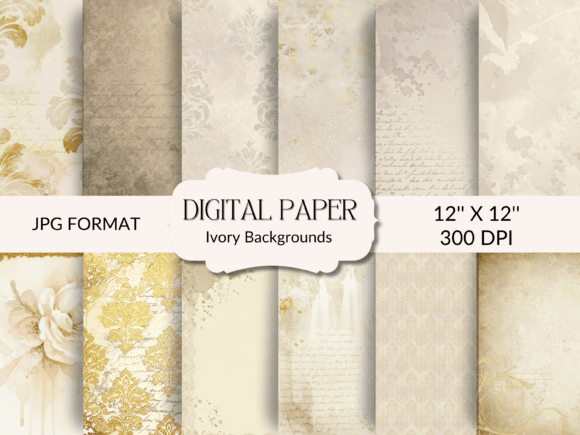 Elevate Your Projects with Ivory and Gold Backgrounds