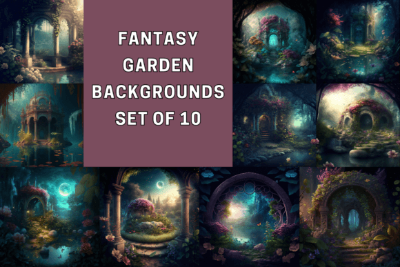 Enchanting Fantasy Garden Backgrounds for Creative Projects