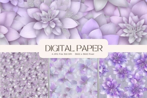 Flower Backgrounds Wall Art Wallpaper_10: Digital Florals for Modern Design