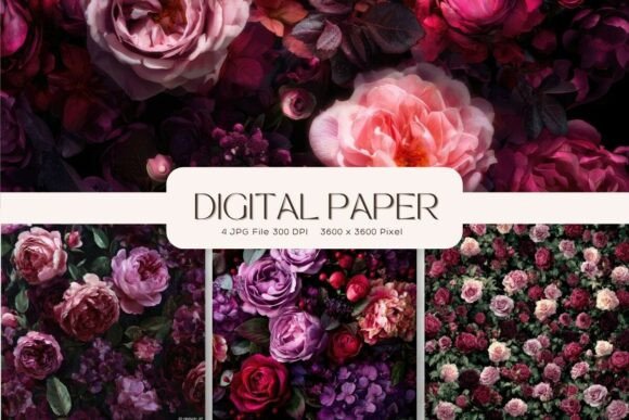 Flower Backgrounds Wall Art Wallpaper_84: A Digital Garden for Designers
