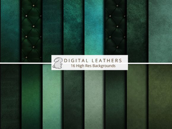 Green Leather Backgrounds: Rich Textures for Designers