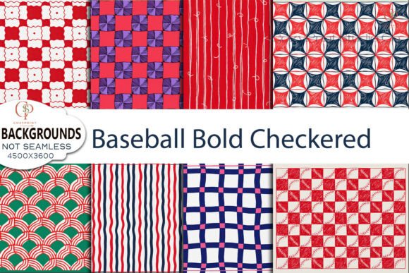 Score a Visual Home Run with Bold Checkered Backgrounds