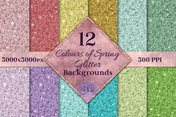 Spring’s Palette in Pixels: Using Glitter Backgrounds