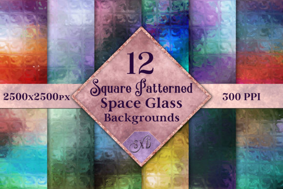Square Patterned Space Glass Backgrounds