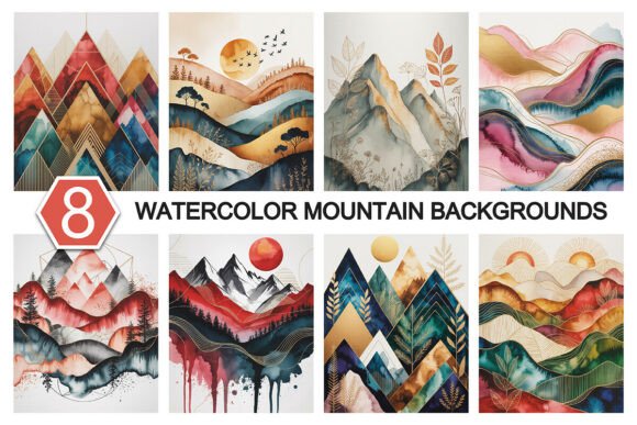 Stunning Watercolor Mountain Backgrounds: A Designer's Guide to Versatile Digital Art