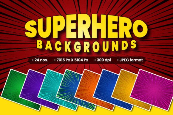 Superhero Backgrounds - Comic Zoom: Instant Visual Impact