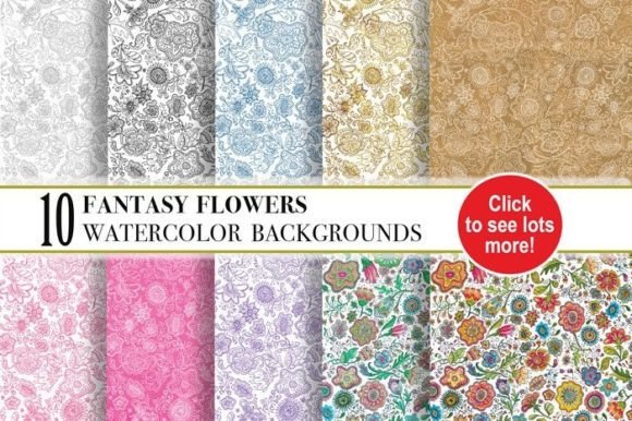 Unlocking Creativity with Watercolor Fantasy Flowers Backgrounds