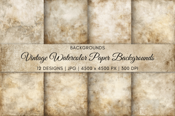 Vintage Watercolor Paper Backgrounds for Timeless Design
