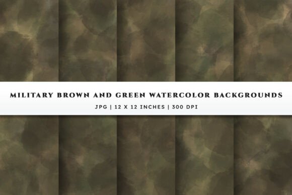 Watercolor Backgrounds - Military Green: A Designer's Earthy Toolkit
