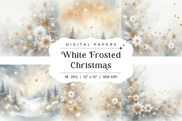 White Frosted Christmas Backgrounds: A Designer's Winter Toolkit